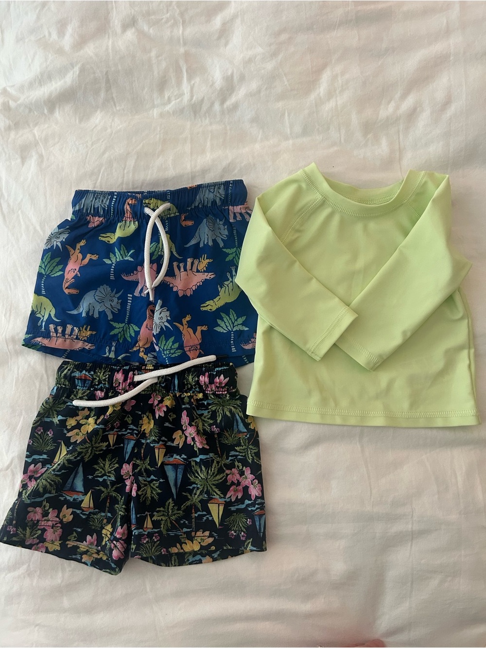 Old Navy Baby Boy Bathing Suits Rashguard and Swim Trunks 3-6 Months